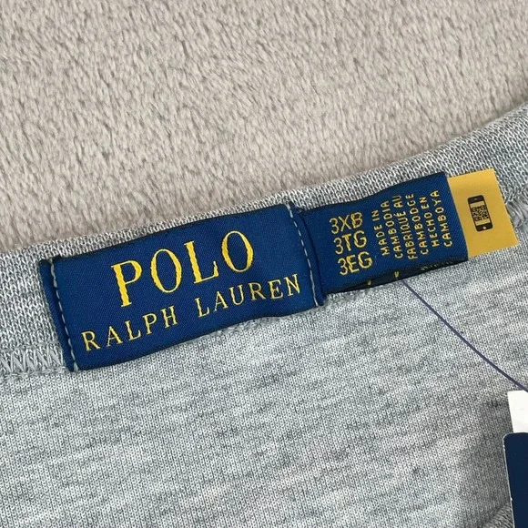 Polo Ralph Lauren The RL Fleece Sweatshirt Men 3XB Big Heather Grey Pony NWT